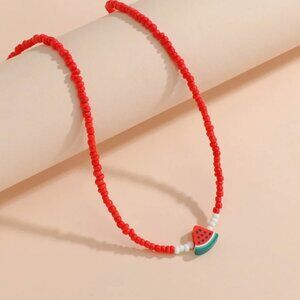 Beaded Handmade Palestine Watermelon Necklace 🍉🍉🍉🍉🍉🍉🍉🇵🇸🇵🇸🇵🇸🇵🇸🇵🇸